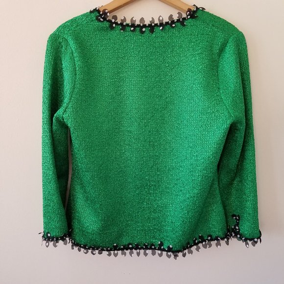 Berek Reversible Two Jackets in One Popcorn Fabric Zebra Print & Green Blazer - Picture 12 of 14